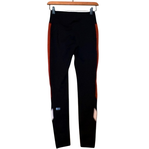 Splits59 Women Black Orange White Chevron High Waist Leggings Size S Activewear - Picture 2 of 7